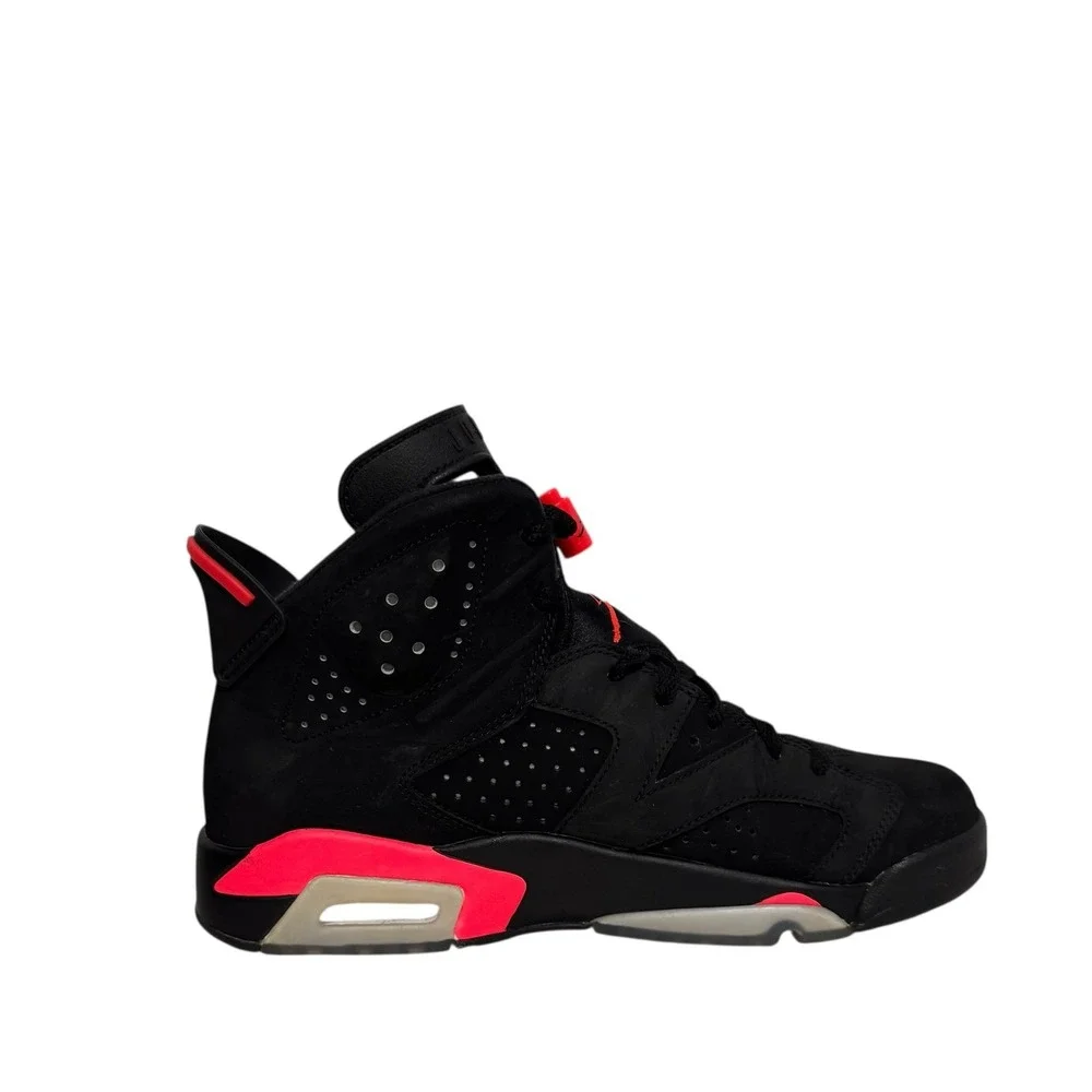 Nike Air Jordan 6 Retro Infrared 2019 Black Red Basketball Shoes 384664-060 Mens